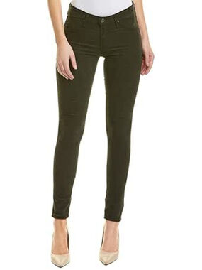 AG Adriano Goldschmied OLIVE GREEN The Prima Cigarette Leg Jeans WOMENS 30 10 12